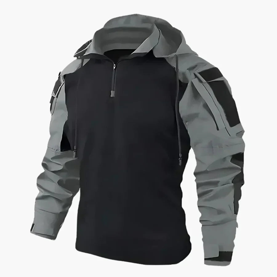 Isaac - Sweat homme outdoor respirant avec capuche et manches contrastées