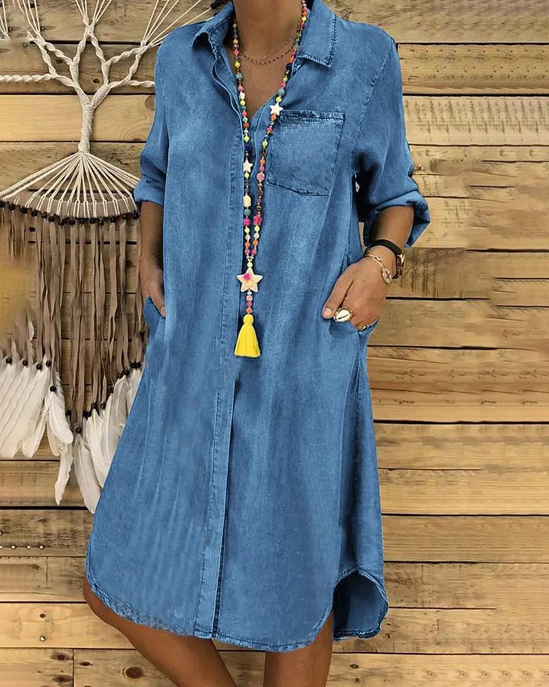 Eleora™ - Robe Longue Vintage en Jean