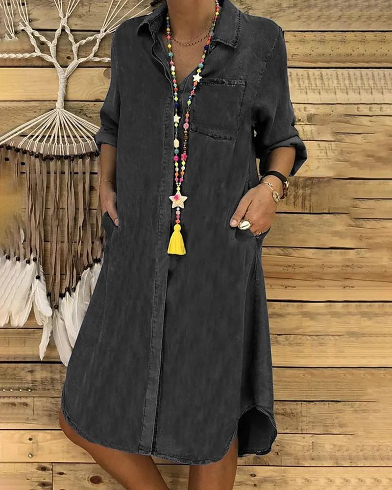 Eleora™ - Robe Longue Vintage en Jean