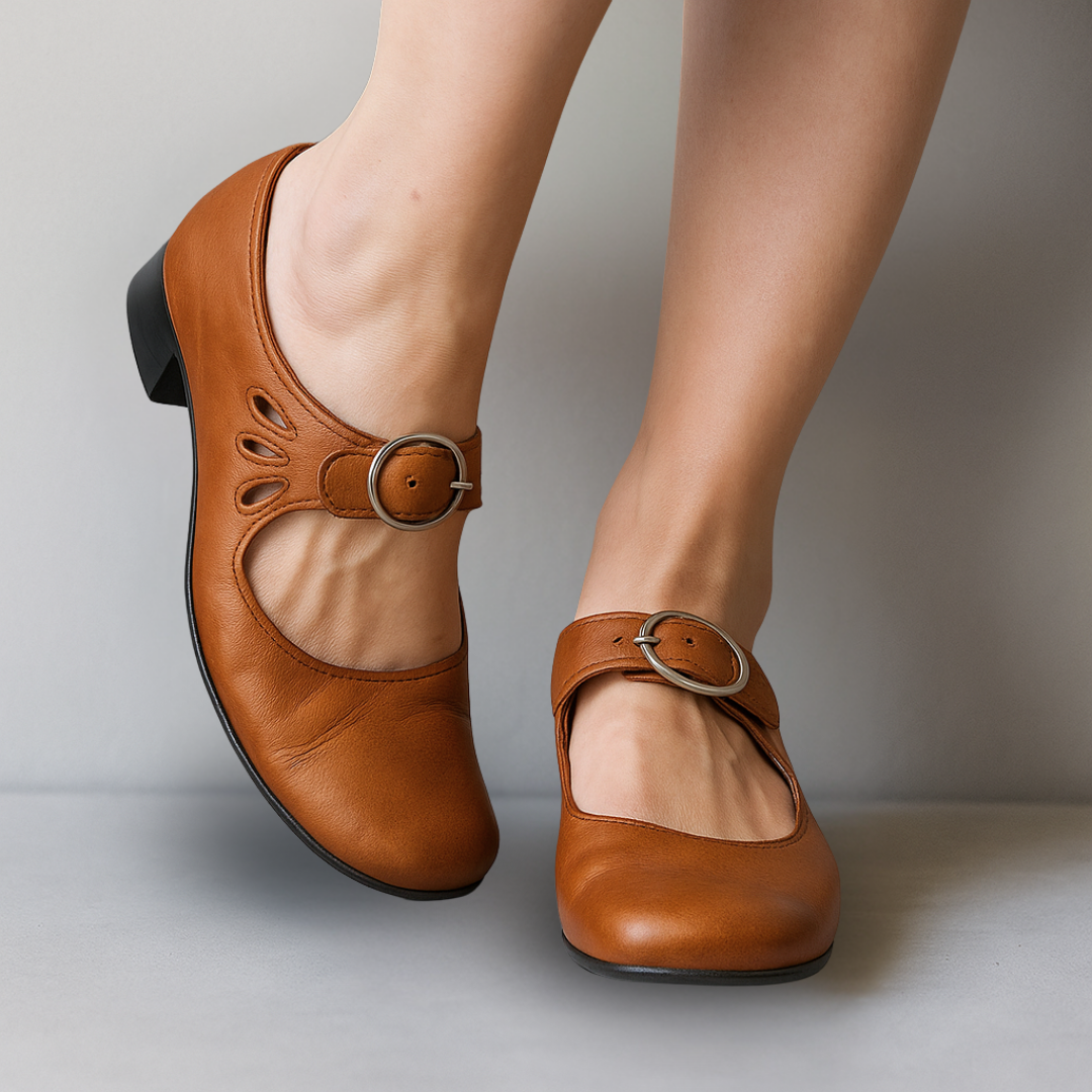 Ivelina™ - Sandales Orthopédiques en Cuir avec Semelle Confortable