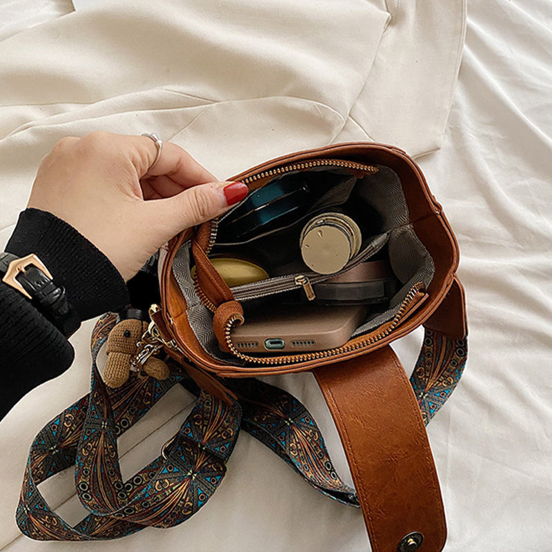 Marguerite™ - Sac Carré Rétro en PU Souple pour Femmes