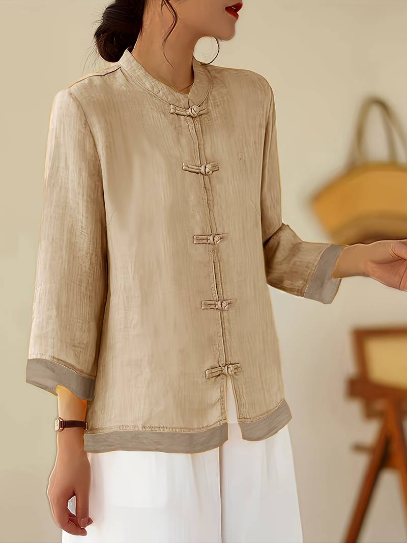 Celmira™ - Chemise Vintage Ample à Fermeture Nouée
