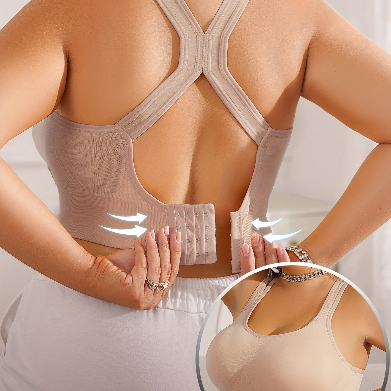 Vittoria™ - Brassière Sportive Grande Taille avec Coussinets Amovibles et Bretelles Réglables