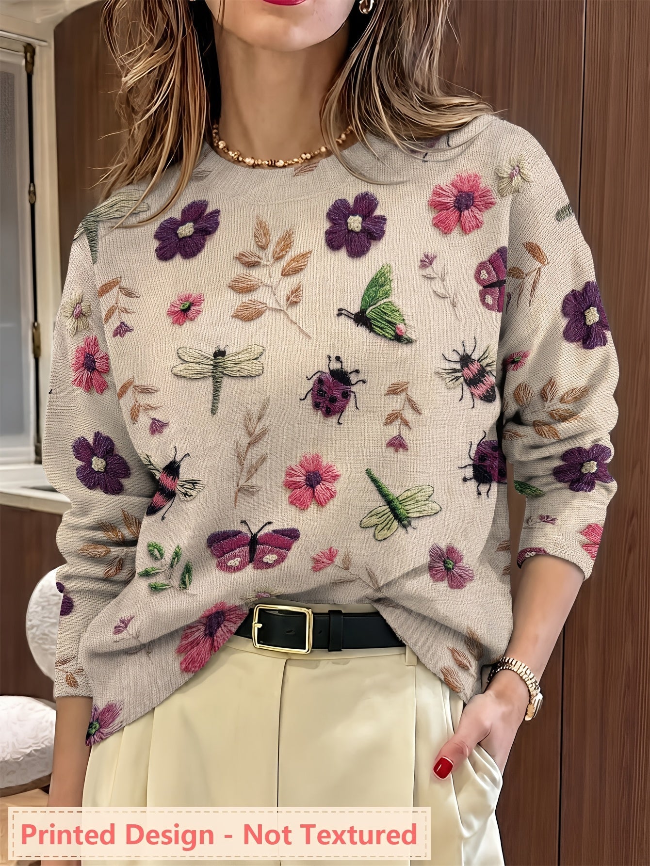 Fiorika™ - Pull Brodé Nature Élégante