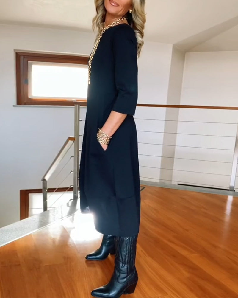 Inès™ - Robe Maxi Vintage Élégante et Confortable