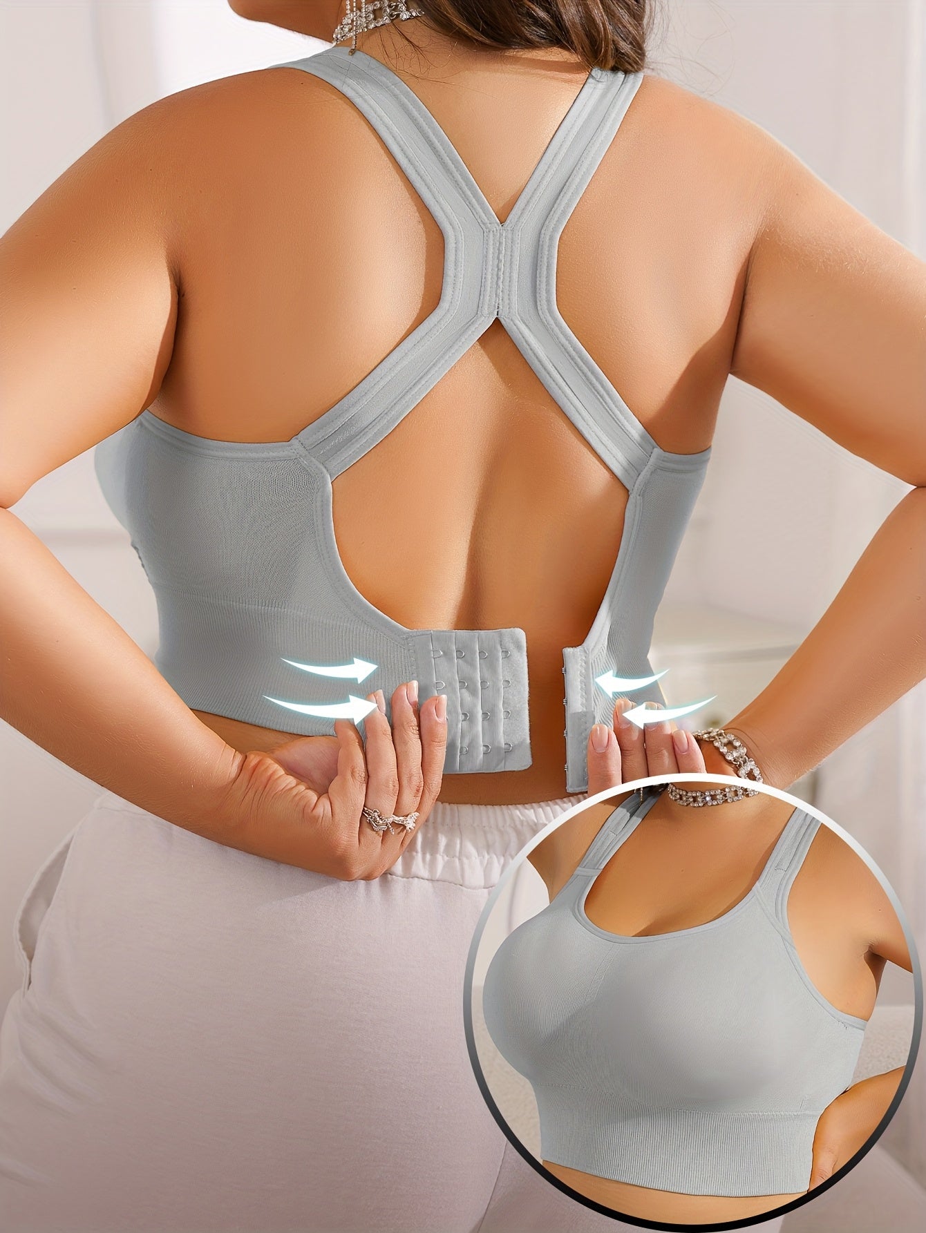 Vittoria™ - Brassière Sportive Grande Taille avec Coussinets Amovibles et Bretelles Réglables