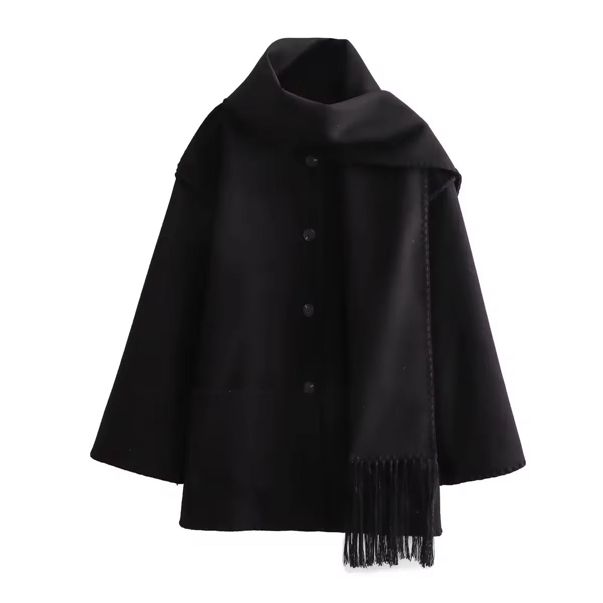 Antoinette™ - Manteau Élégant avec Col Rond et Poches