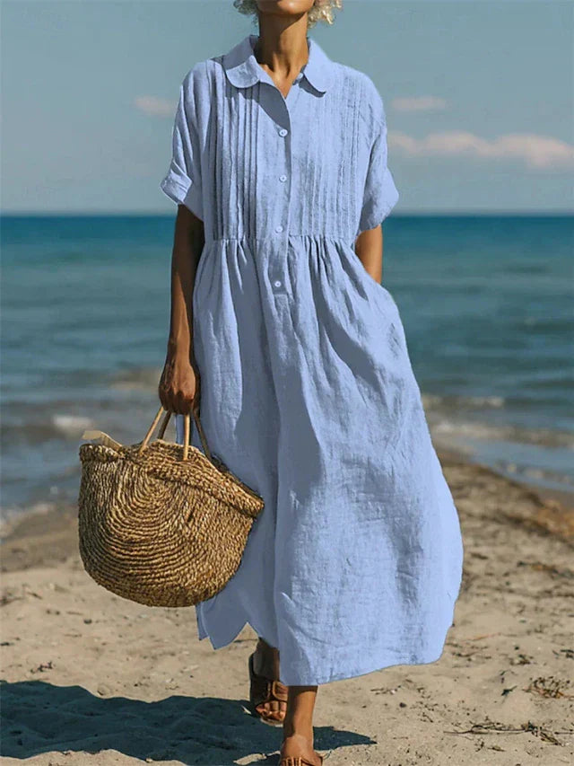 Iverra™ - Robe Chemise Décontractée en Coton