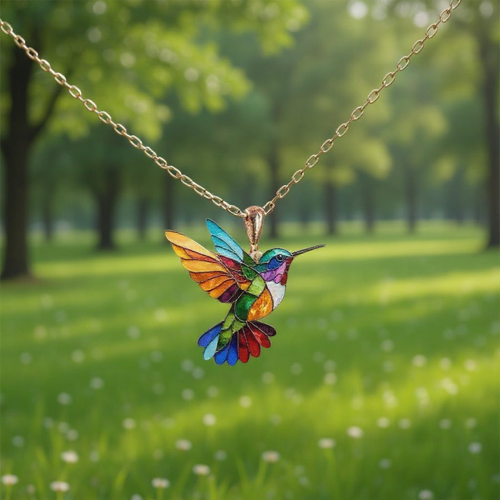 Helirianne - Collier et Boucles d’Oreilles Colibri Élégants