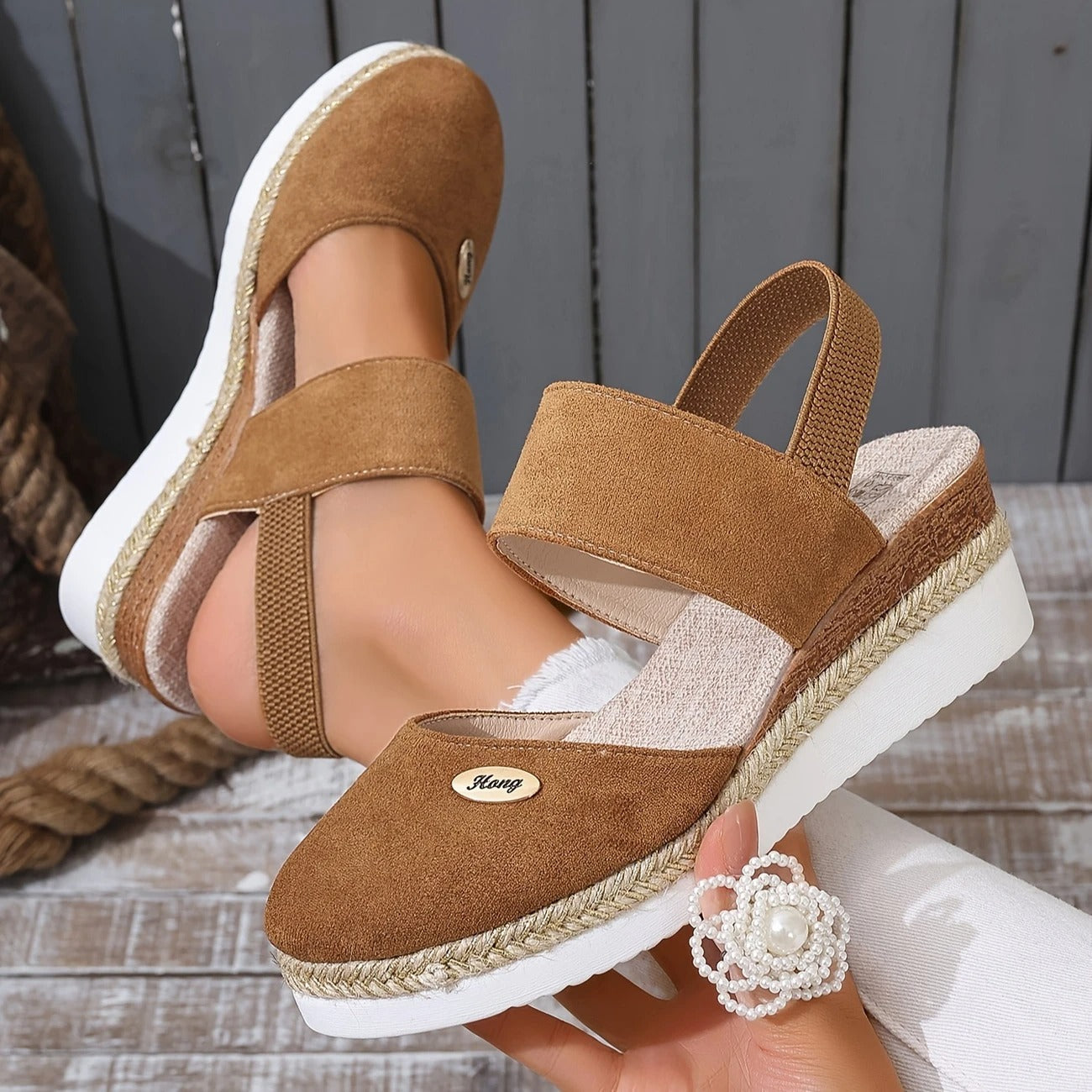 Lioraelle™ - Sandales Orthopédiques avec Plateforme, Ventilées et Décontractées