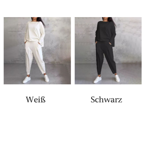 Ophélie™ - Manches longues avec col rond & Pantalon Ensemble 2 pièces
