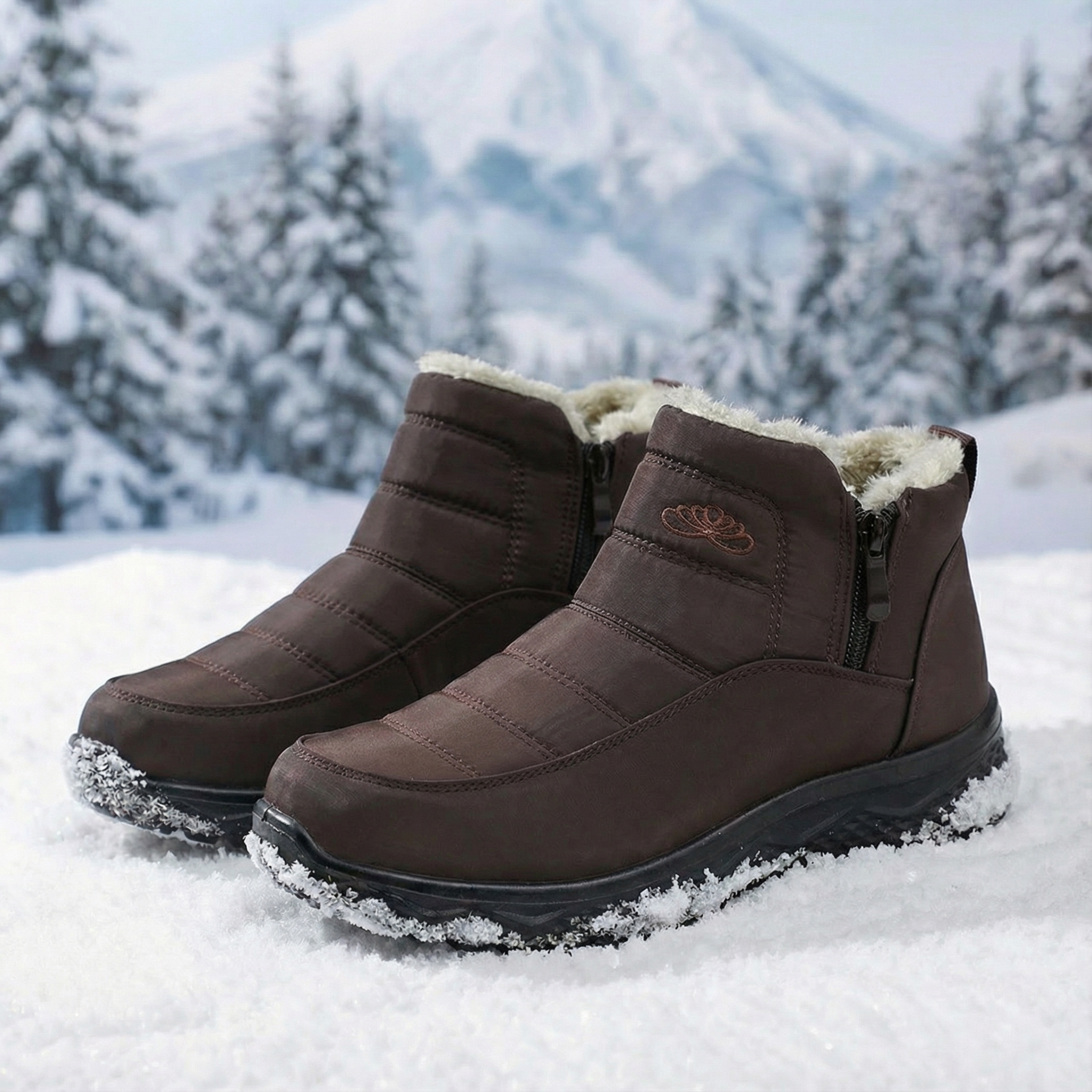 Oravellivra - Bottes de Confort en Polaire Basses