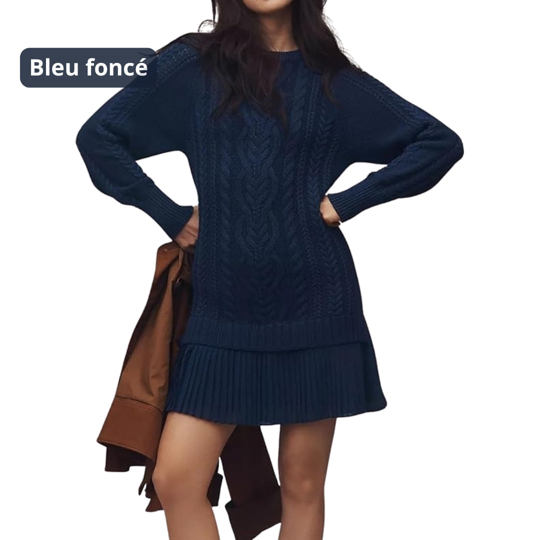 Marivessa™ - Robe Pull Torsadée Chaude et Élégante pour l’Hiver