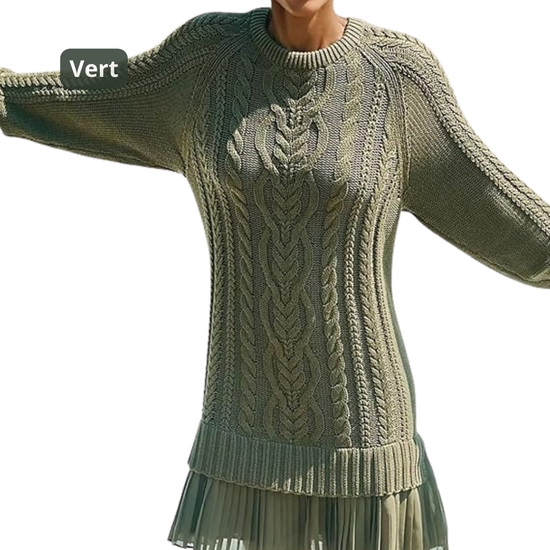 Marivessa™ - Robe Pull Torsadée Chaude et Élégante pour l’Hiver