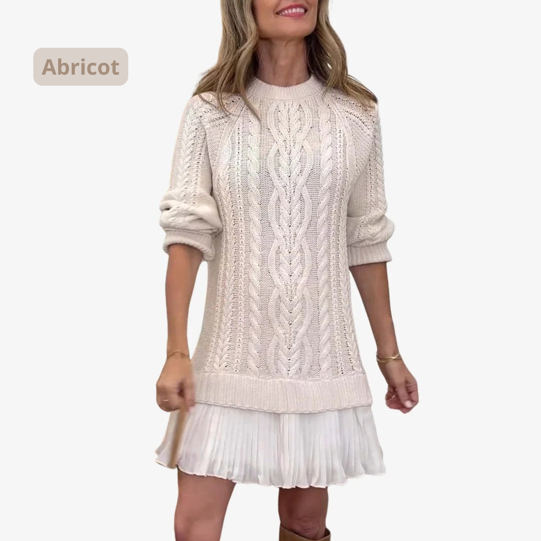 Marivessa™ - Robe Pull Torsadée Chaude et Élégante pour l’Hiver