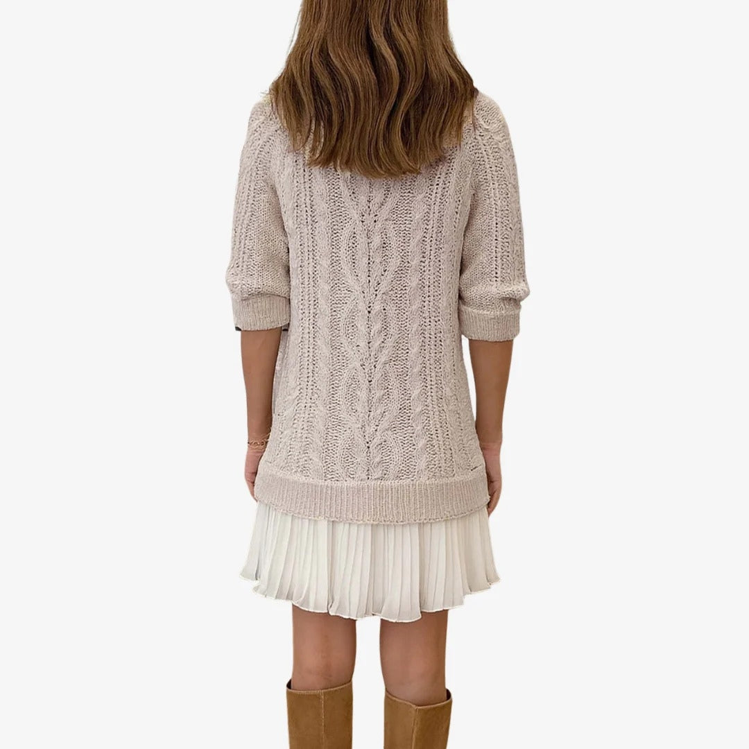 Marivessa™ - Robe Pull Torsadée Chaude et Élégante pour l’Hiver