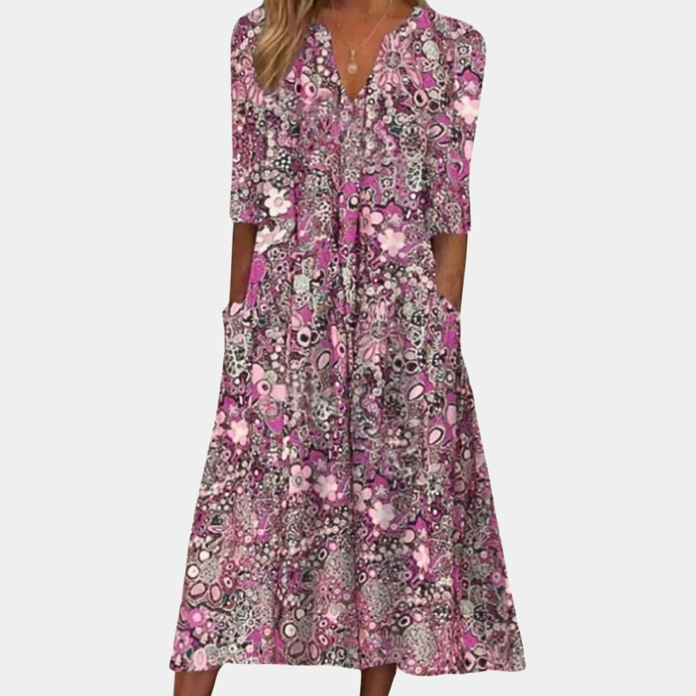 Violette - Robe Bohème Fleurie