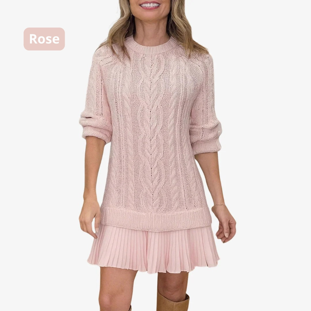 Marivessa™ - Robe Pull Torsadée Chaude et Élégante pour l’Hiver