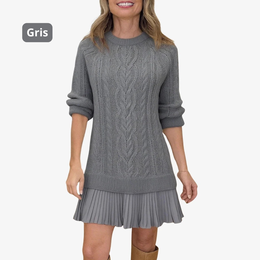 Marivessa™ - Robe Pull Torsadée Chaude et Élégante pour l’Hiver