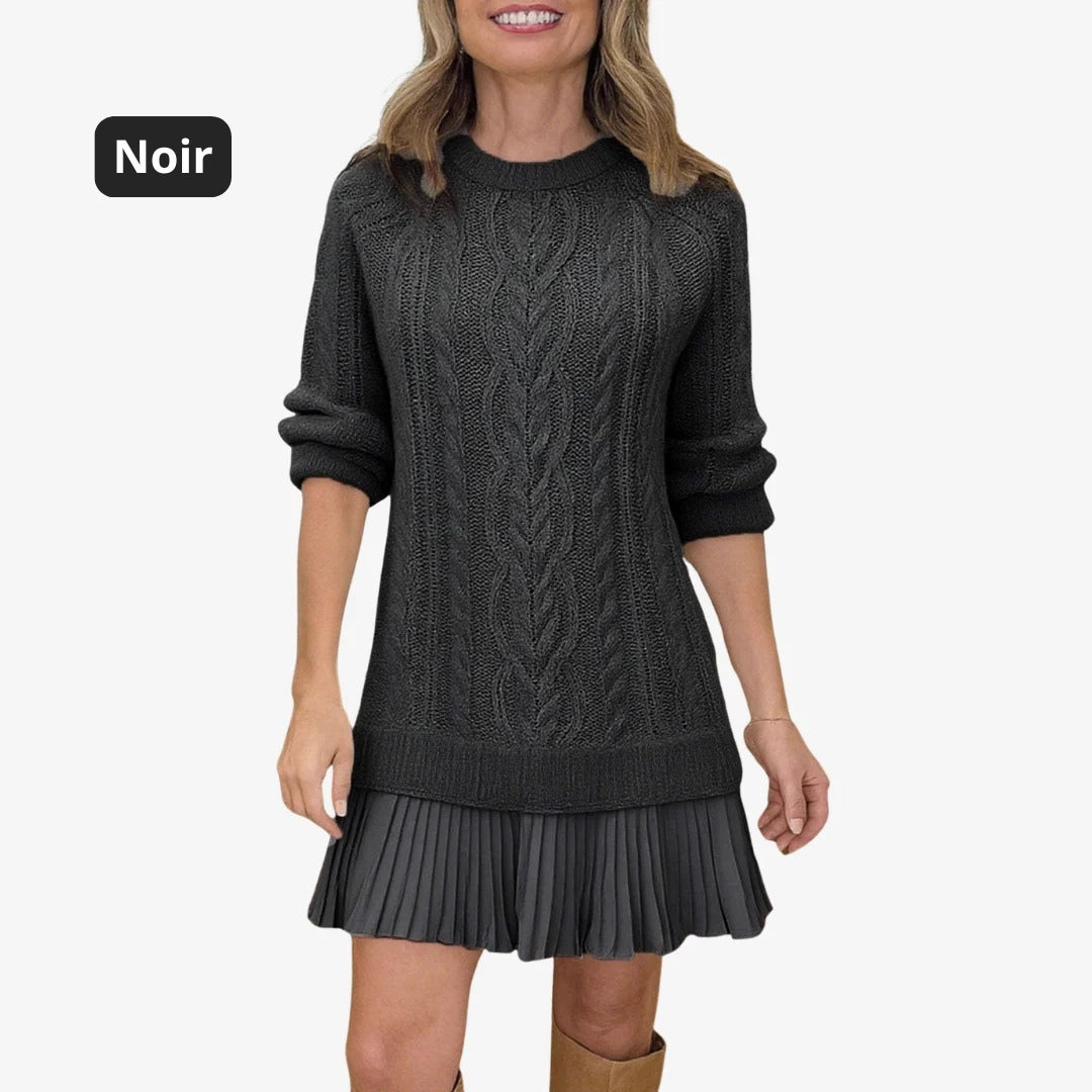 Marivessa™ - Robe Pull Torsadée Chaude et Élégante pour l’Hiver