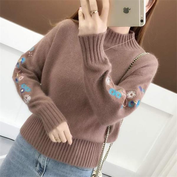 Andrée™ - Pull Brodé de Fleurs Épais