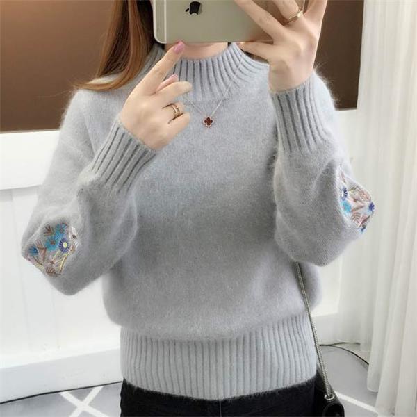 Andrée™ - Pull Brodé de Fleurs Épais