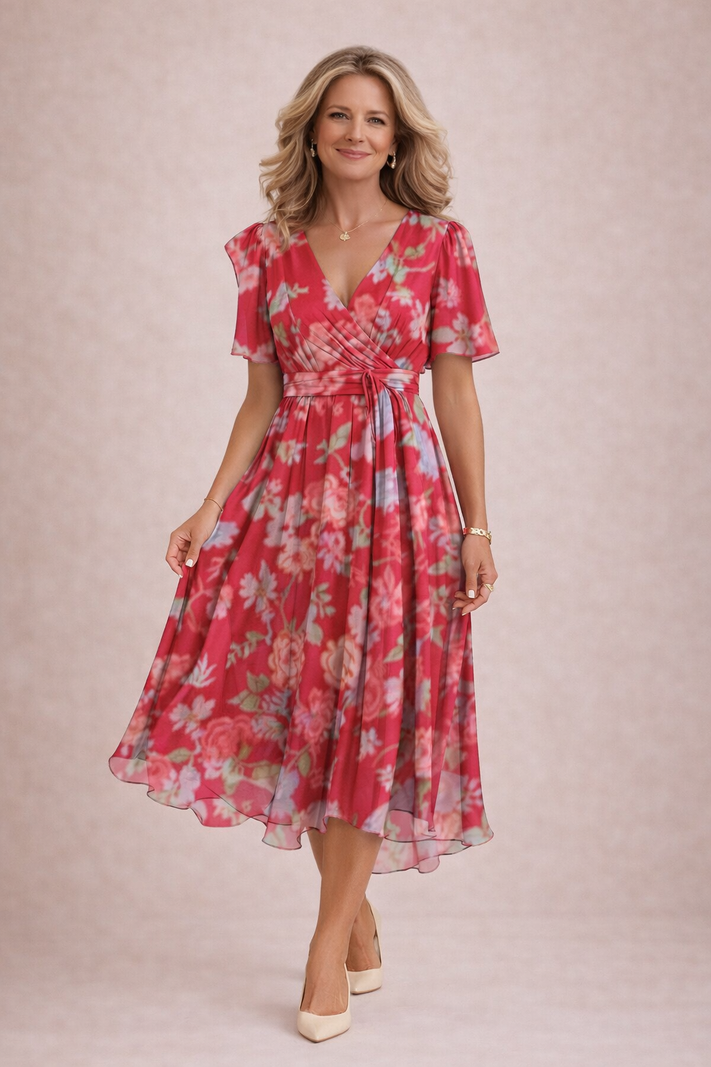 Kaedra™ - Robe Fluide Florale Élégante