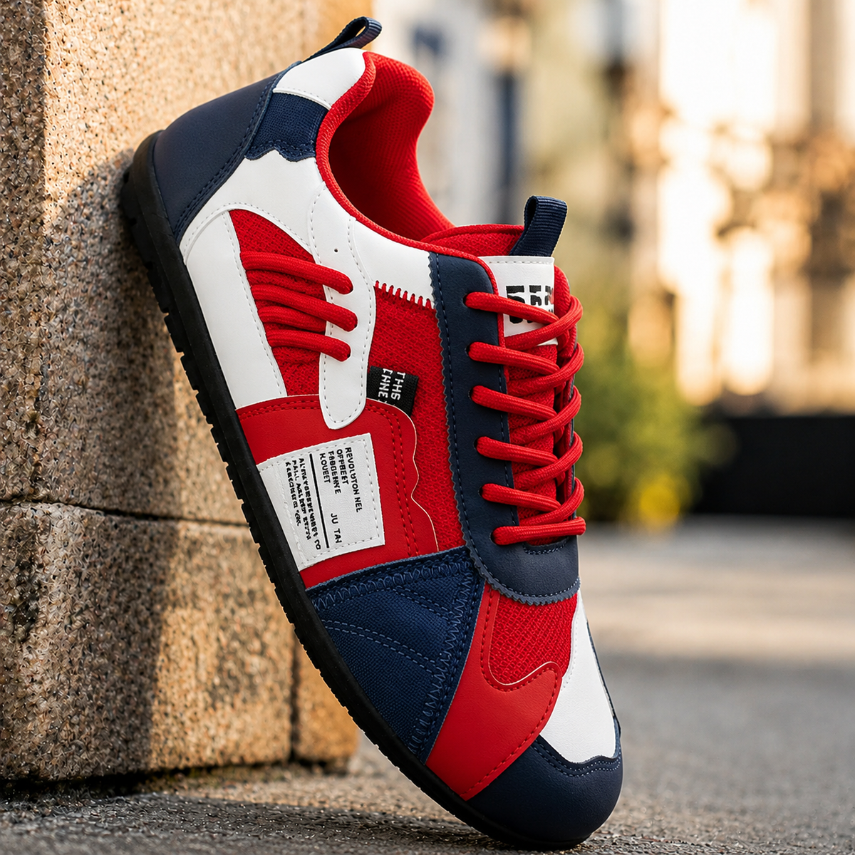 Jasper - Baskets homme rétro à lacets avec détails contrastés