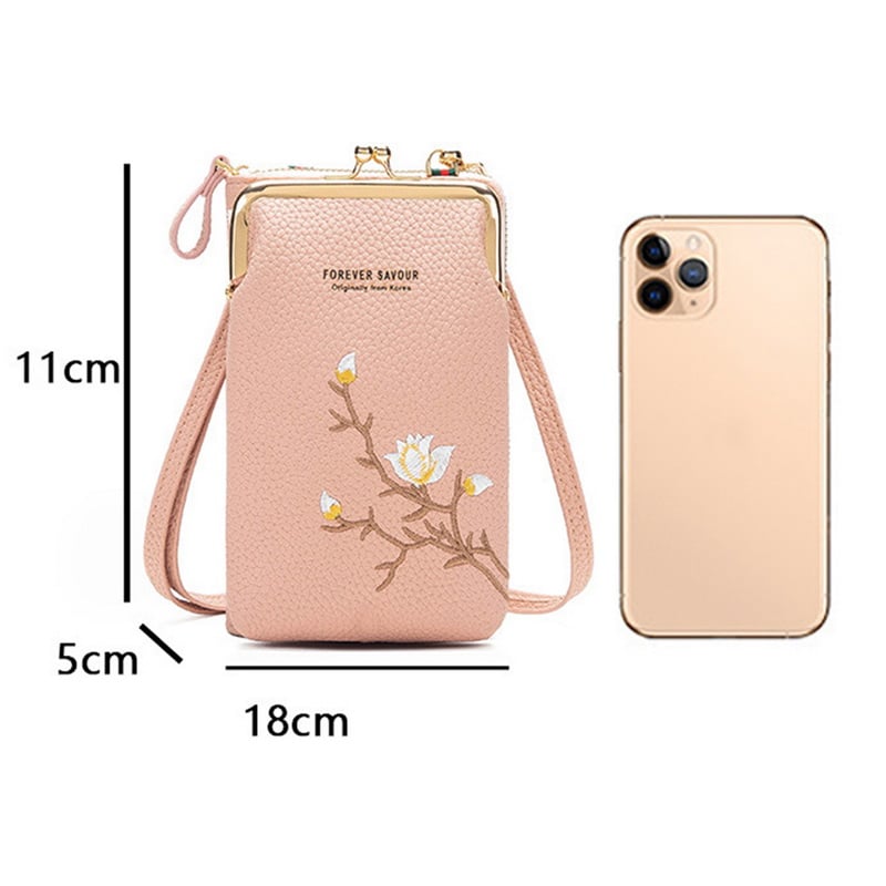 Faylienna - Portefeuille Bandoulière Croisé pour Téléphone