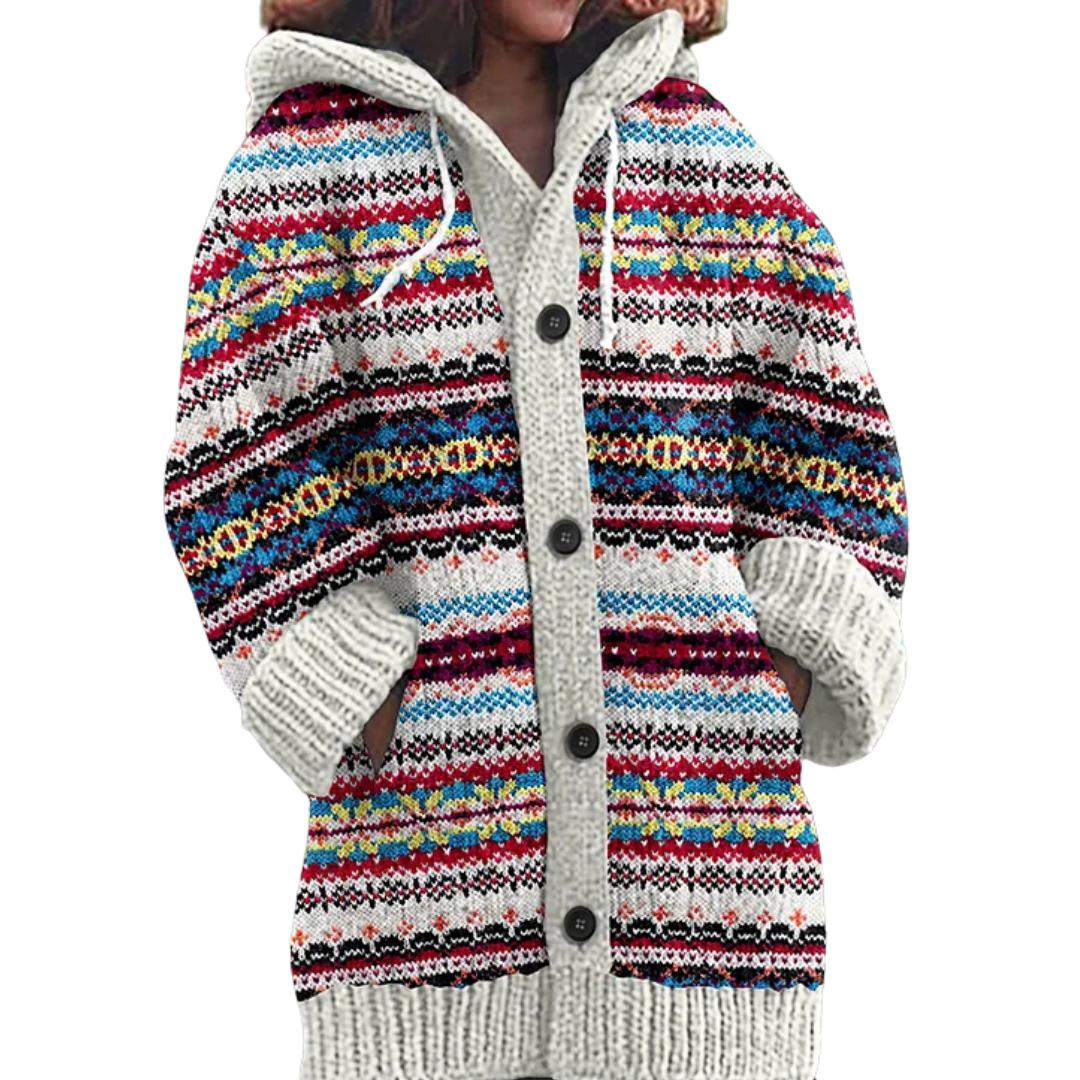 Angeline™ - Manteau chaud en laine tricotée