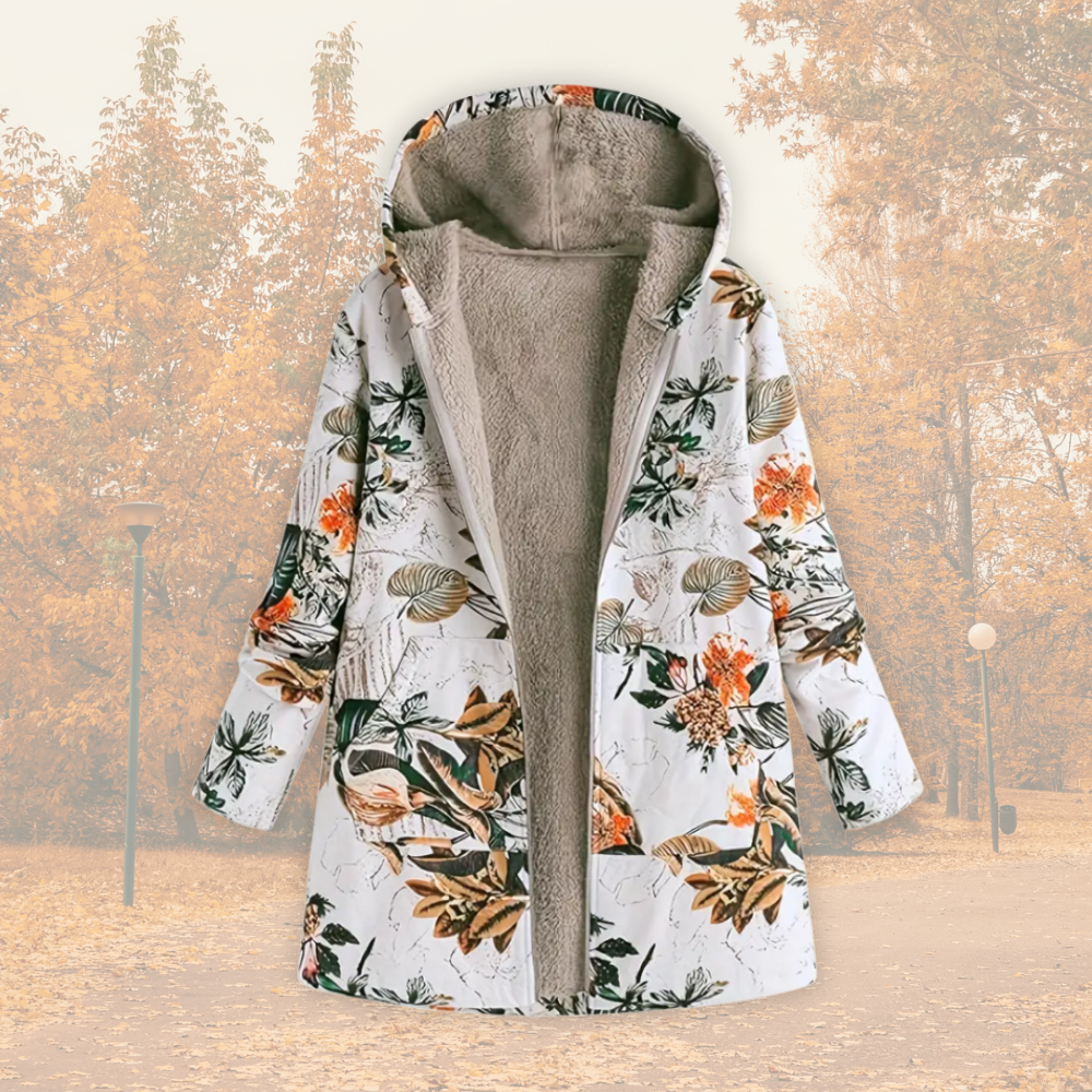 Tavirae™ - Veste chaude doublée polaire avec capuche et imprimé floral