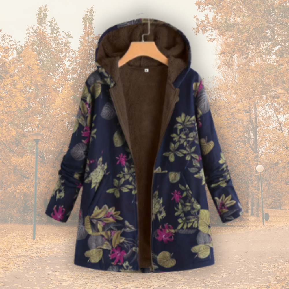 Tavirae™ - Veste chaude doublée polaire avec capuche et imprimé floral