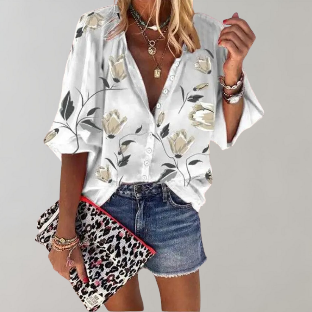Yelena™ - Blouse d'Été à Imprimé Floral pour Femmes