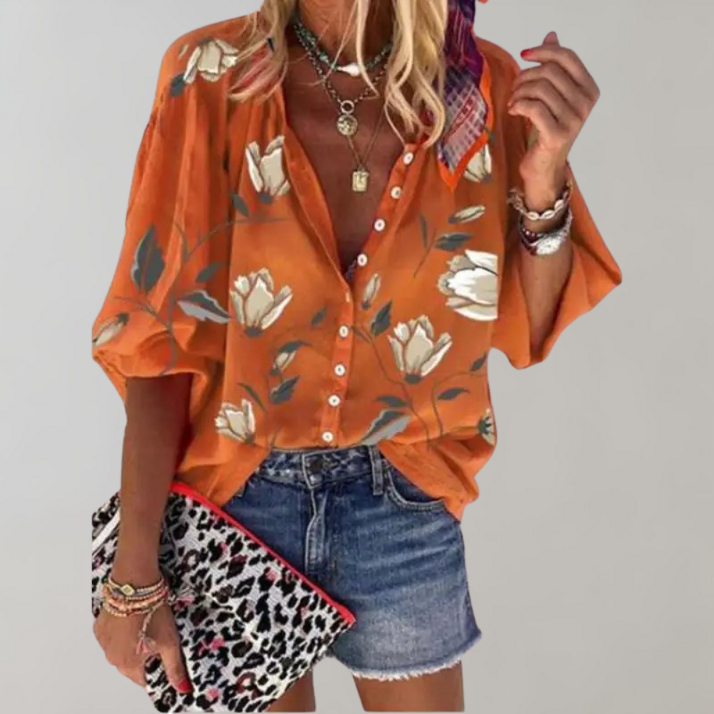 Yelena™ - Blouse d'Été à Imprimé Floral pour Femmes