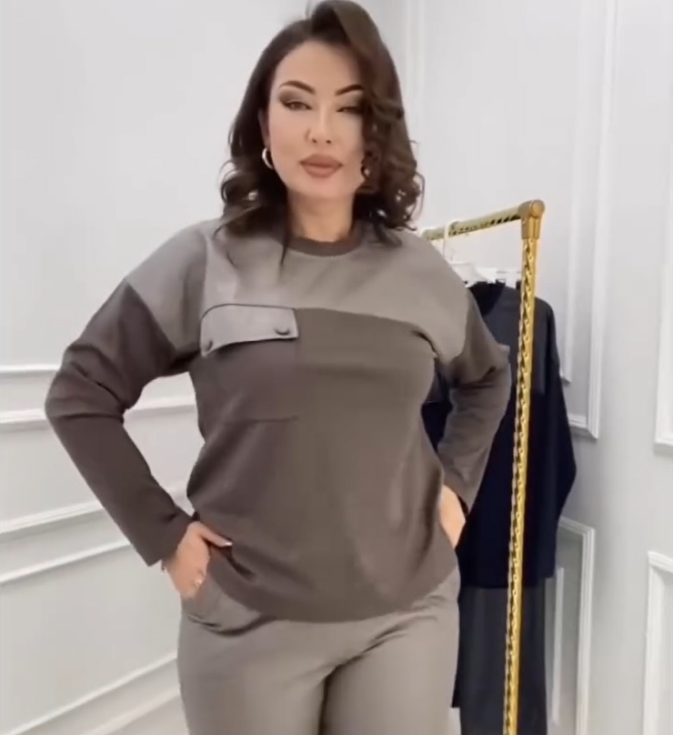 Orlisia™ - Ensemble deux pièces femme avec détails effet cuir