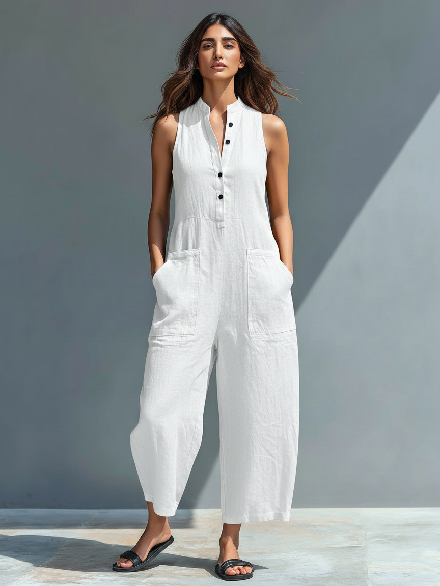 Soraya™ - Combinaison Large Sans Manches pour Femme