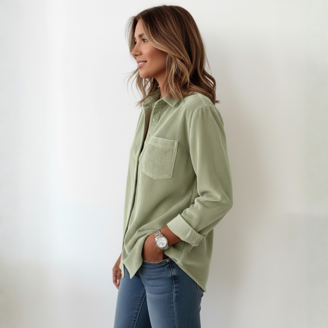 Elivianne - Une chemise en velours côtelé qui fonctionne à merveille