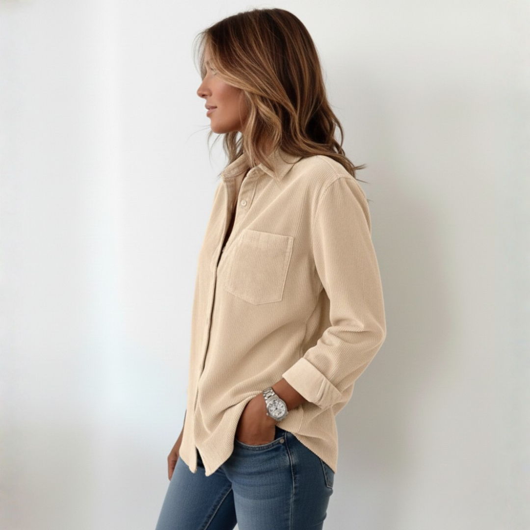 Elivianne - Une chemise en velours côtelé qui fonctionne à merveille