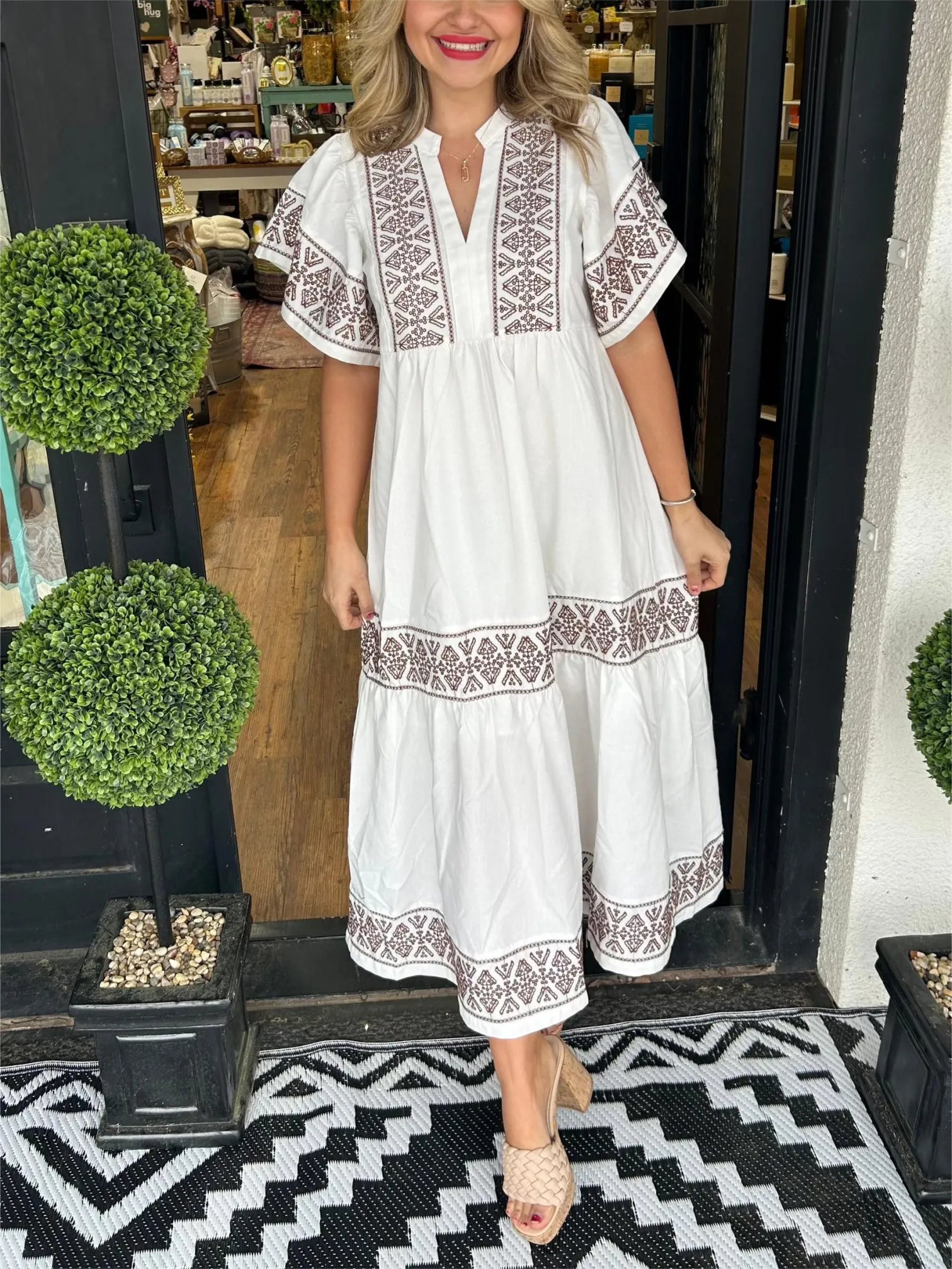 Noéa™ - Robe Longue Bohème à Col V