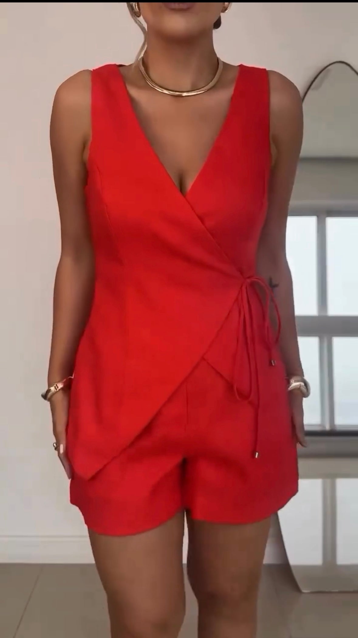 Nolene™ - Ensemble Chic Cordinato avec Top Cache-Cœur et Short