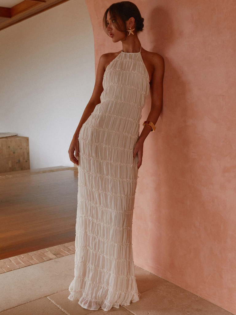 Olga™ - Robe Longue à Décolleté Halter