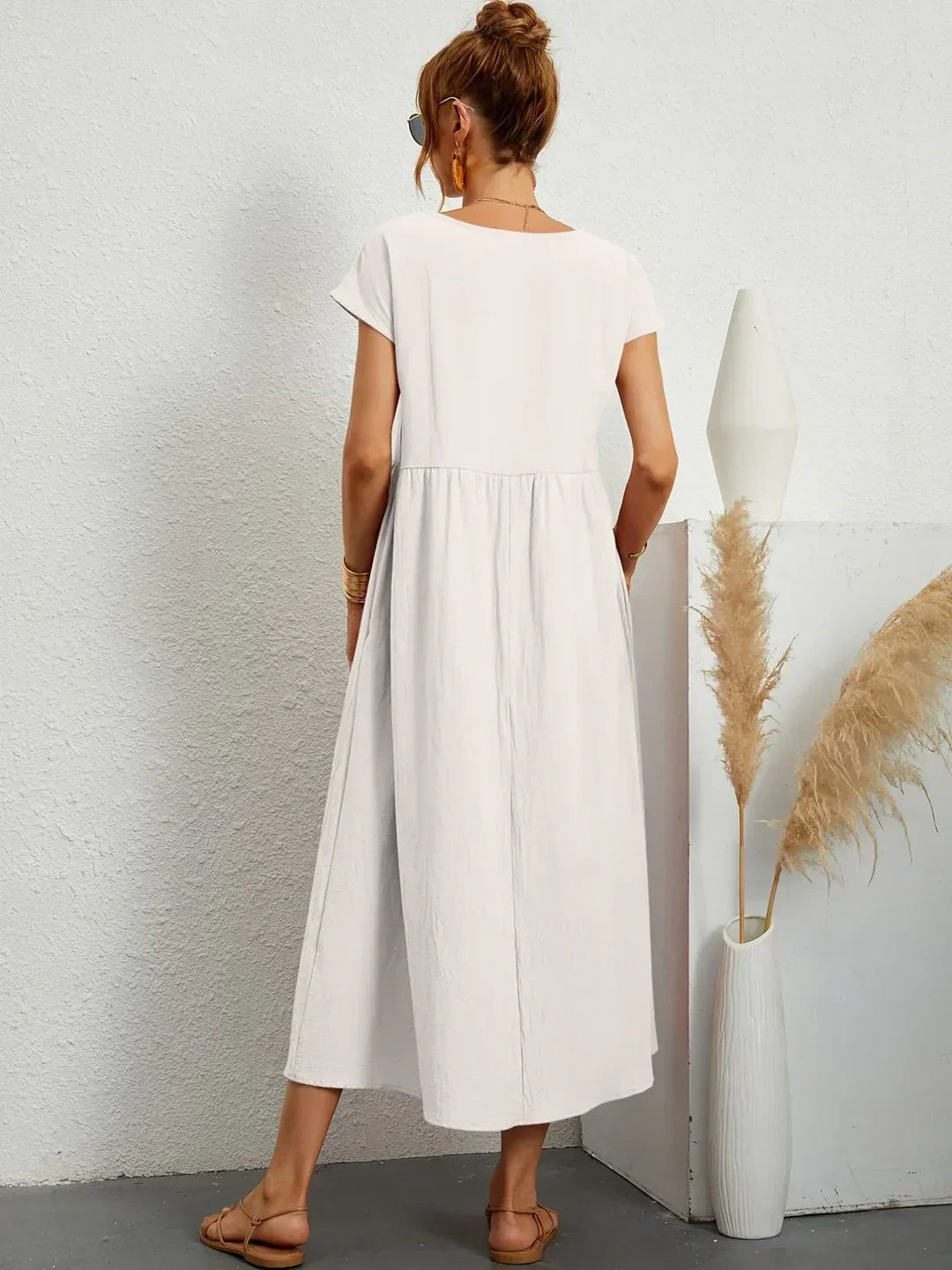 Quessara™ - Robe Midi Décontractée Coupe Fluide