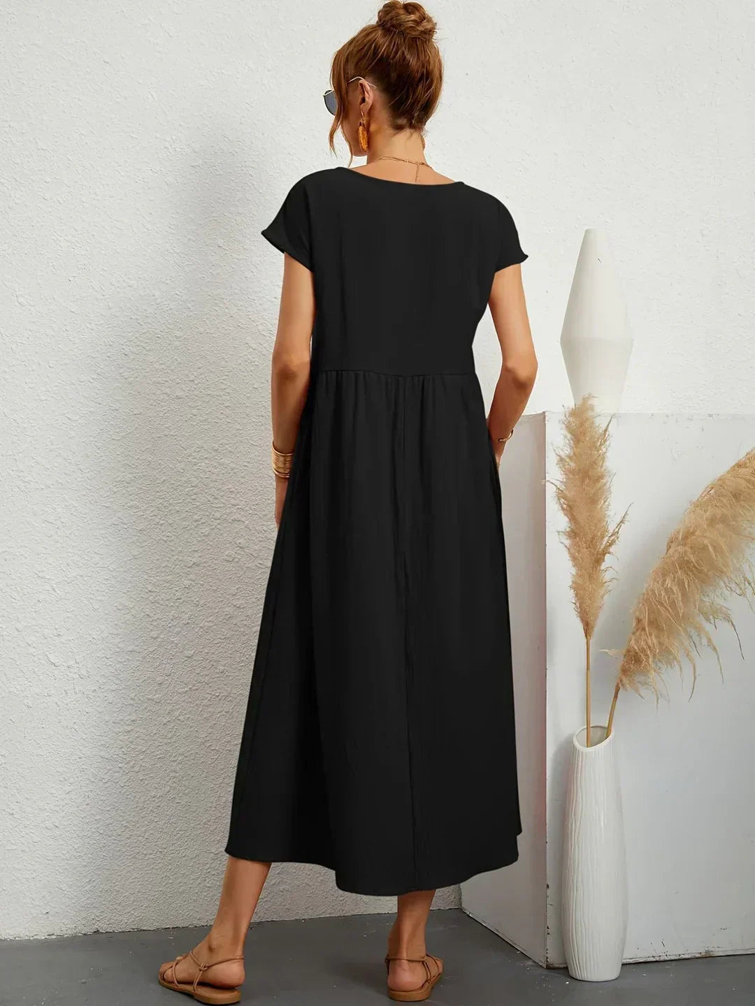 Quessara™ - Robe Midi Décontractée Coupe Fluide