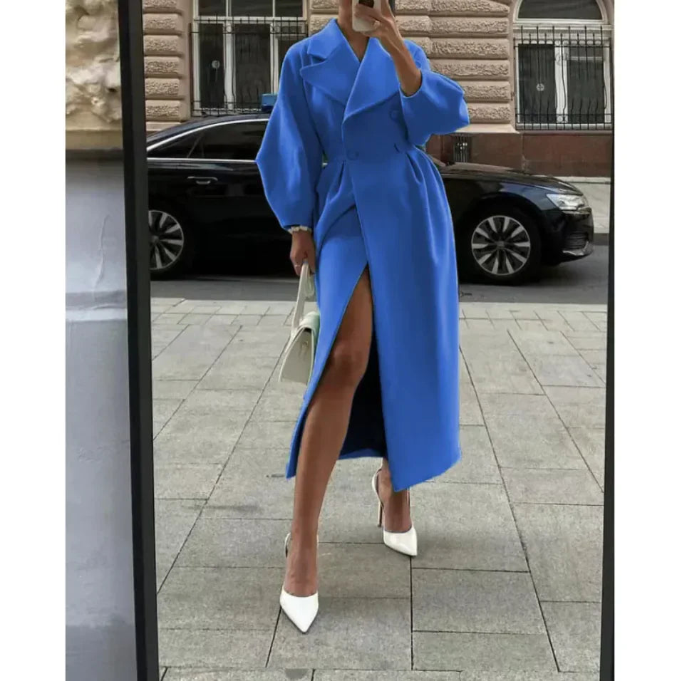 Joëlle™ - Manteau Long à Manches Lanternes Vintage