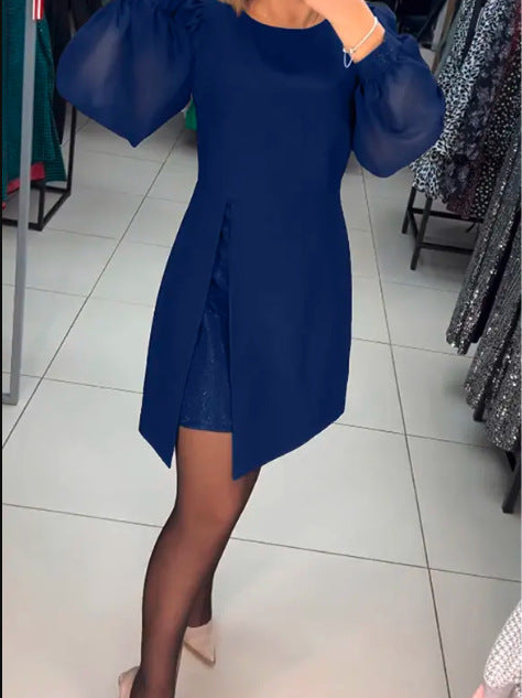 Carine™ - Robe midi deux-pièces élégante avec fente haute