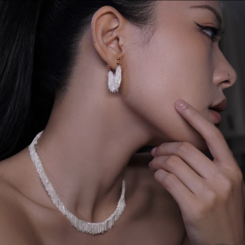 Lunavienne - Boucles d’Oreilles Cascade à Franges