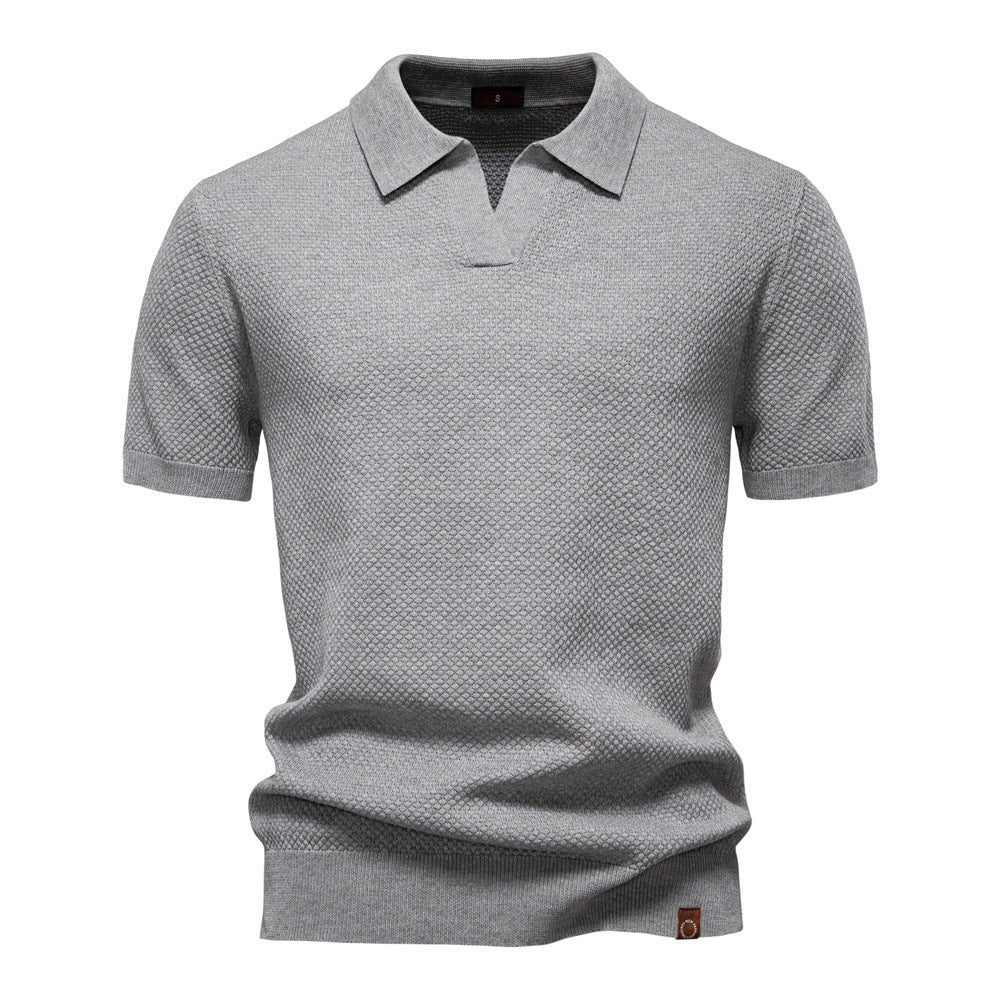 Dorian - Polo homme structuré avec col ouvert moderne