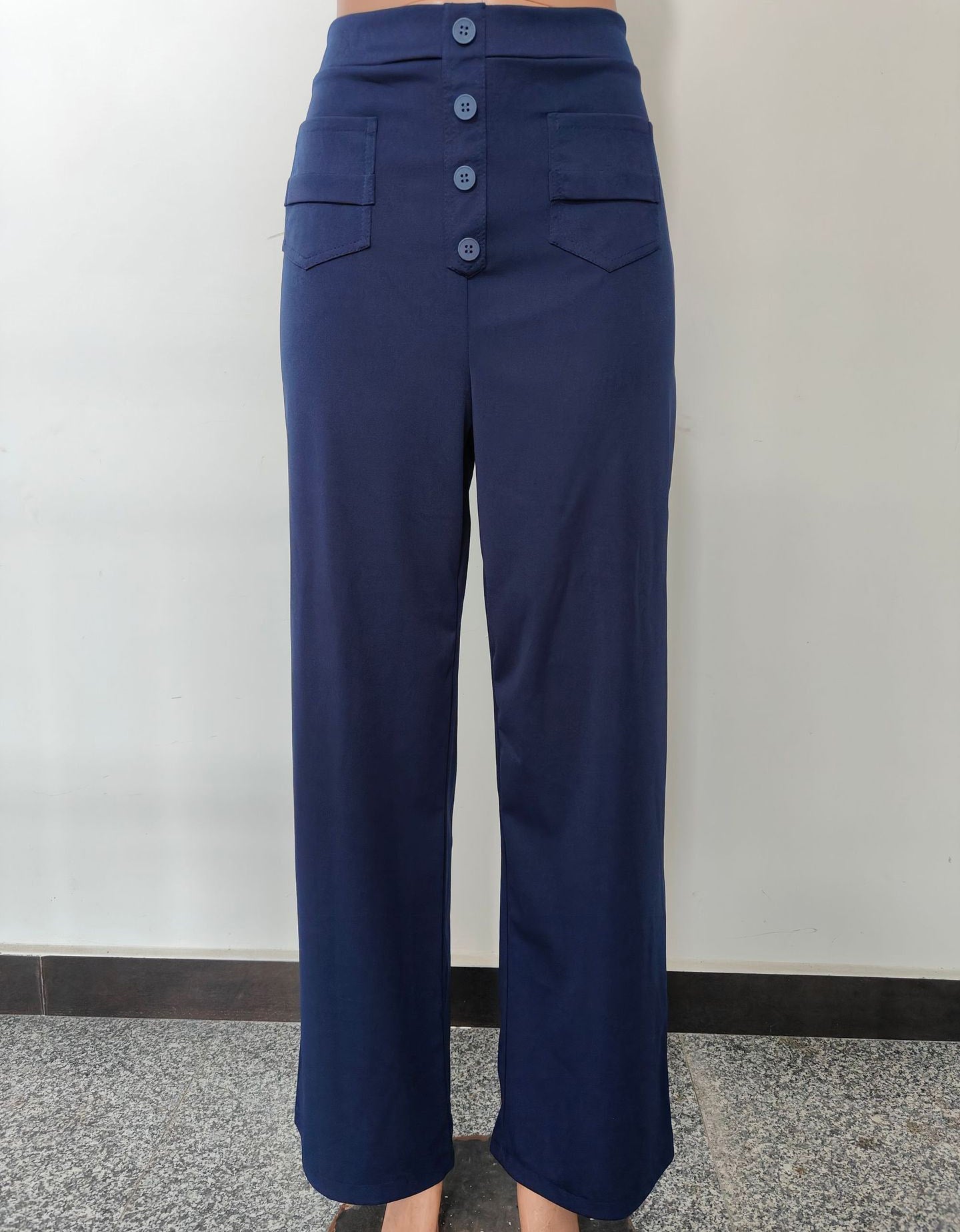 Nara™ - Haute élasticité - Pantalon décontracté taille haute à jambe droite