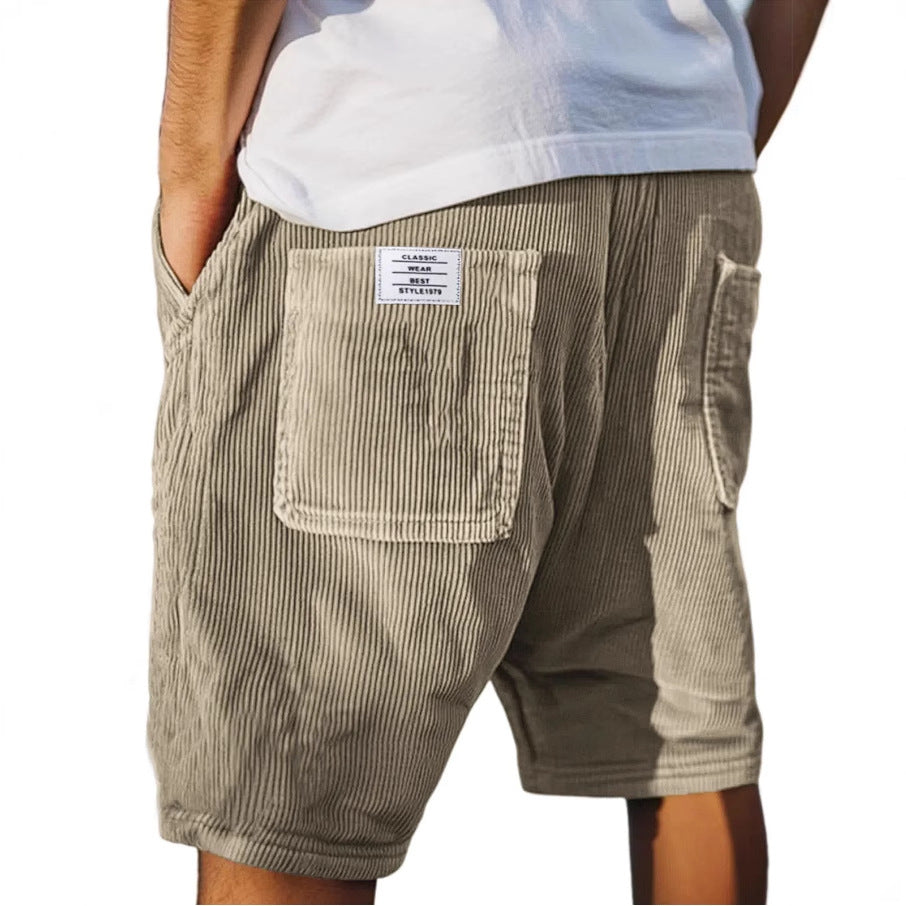 Gideon™ - Short homme velours côtelé poches taille élastique casual