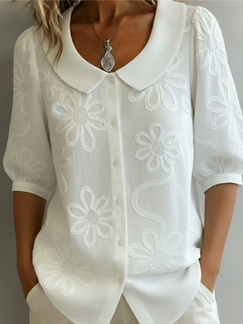 Ismeline™ - Blouse À Fleurs Brodées